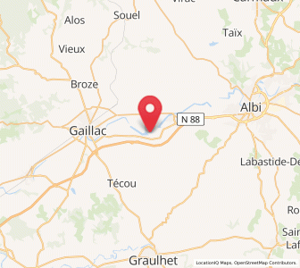 Map of Lagrave, Occitanie
