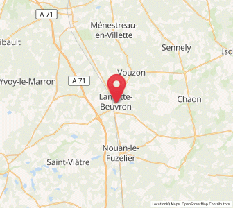 Map of Lamotte-Beuvron, Centre