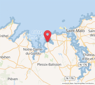 Map of Lancieux, Brittany