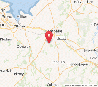 Map of Landéhen, Brittany