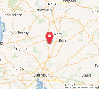 Map of Landrévarzec, Brittany