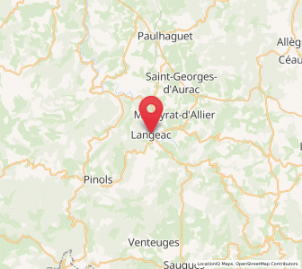 Map of Langeac, Auvergne-Rhône-Alpes