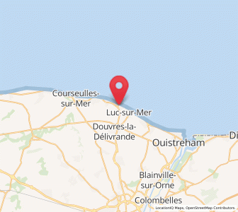 Map of Langrune-sur-Mer, Normandy
