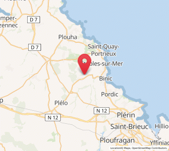 Map of Lantic, Brittany