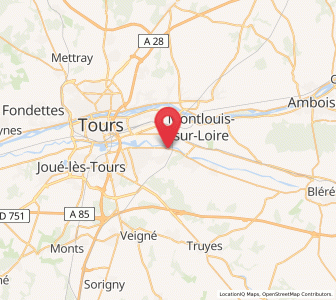 Map of Larçay, Centre