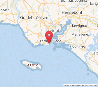 Map of Larmor-Plage, Brittany