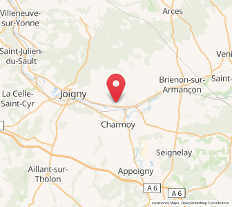 Map of Laroche-Saint-Cydroine, Bourgogne-Franche-Comté
