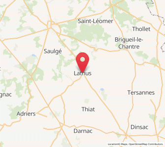 Map of Lathus, Nouvelle-Aquitaine