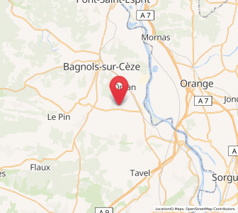 Map of Laudun, Occitanie