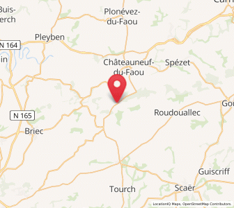 Map of Laz, Brittany