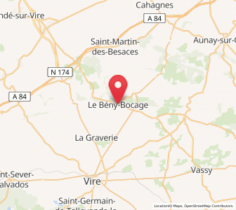 Map of Le Bény-Bocage, Normandy