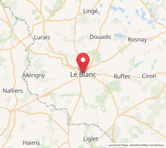 Map of Le Blanc, Centre