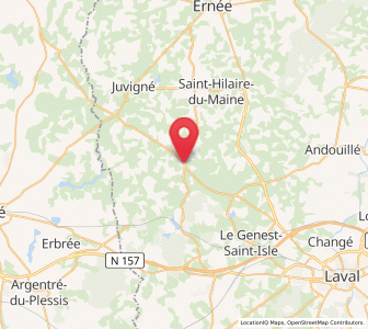 Map of Le Bourgneuf-la-Forêt, Pays de la Loire