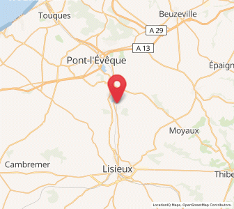 Map of Le Breuil-en-Auge, Normandy