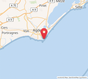 Map of Le Cap d'Agde, Occitanie