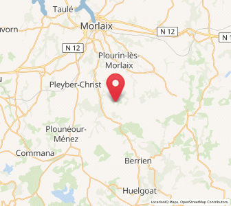 Map of Le Cloître-Saint-Thégonnec, Brittany