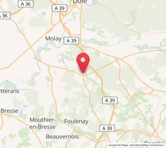 Map of Le Deschaux, Bourgogne-Franche-Comté