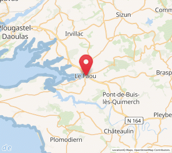 Map of Le Faou, Brittany