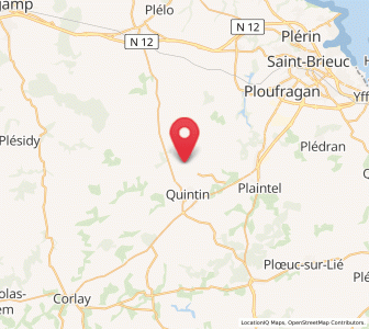 Map of Le Foeil, Brittany