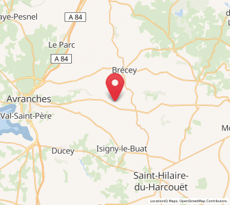 Map of Le Grand-Celland, Normandy