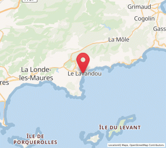 Map of Le Lavandou, Provence-Alpes-Côte d'Azur