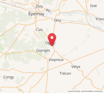 Map of Le Mesnil-sur-Oger, Grand Est