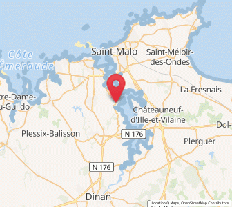 Map of Le Minihic-sur-Rance, Brittany