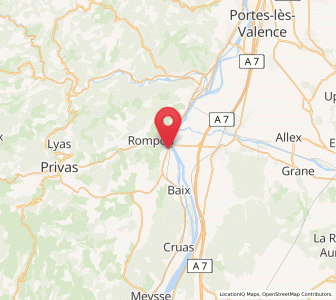 Map of Le Pouzin, Auvergne-Rhône-Alpes