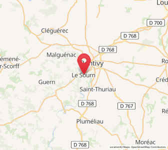 Map of Le Sourn, Brittany