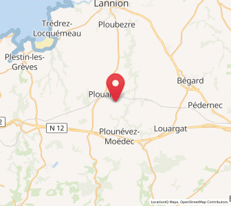 Map of Le Vieux-Marché, Brittany