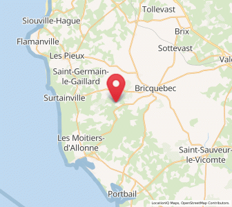Map of Le Vrétot, Normandy