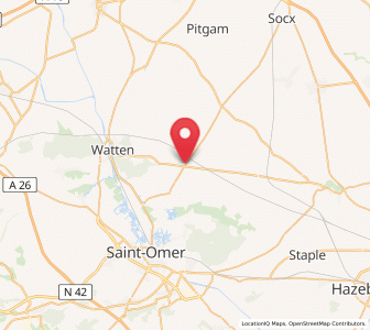 Map of Lederzeele, Hauts-de-France