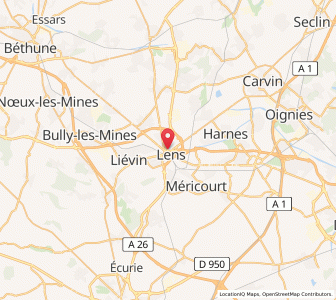 Map of Lens, Hauts-de-France