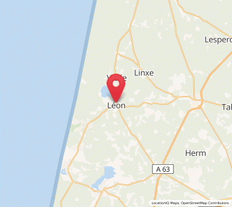 Map of Léon, Nouvelle-Aquitaine