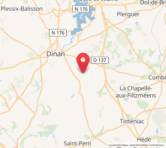 Map of Les Champs-Géraux, Brittany