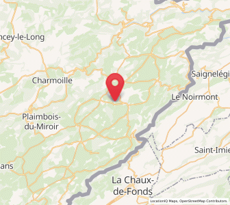 Map of Les Écorces, Bourgogne-Franche-Comté
