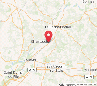 Map of Les Églisottes-et-Chalaures, Nouvelle-Aquitaine