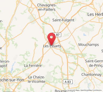 Map of Les Essarts, Pays de la Loire