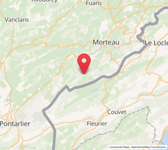 Map of Les Gras, Bourgogne-Franche-Comté