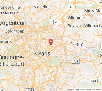 Map of Les Lilas, Île-de-France