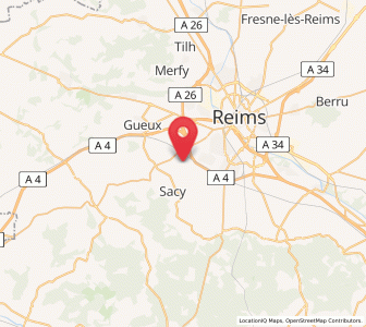 Map of Les Mesneux, Grand Est