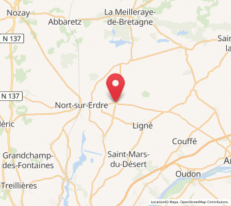 Map of Les Touches, Pays de la Loire