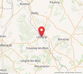 Map of Lésigny, Nouvelle-Aquitaine