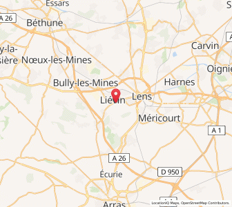 Map of Liévin, Hauts-de-France