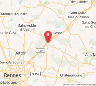 Map of Liffré, Brittany