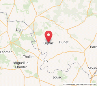 Map of Lignac, Centre