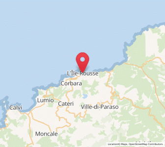 Map of L'Île-Rousse, Corsica