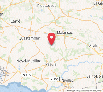 Map of Limerzel, Brittany