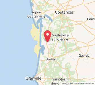 Map of Lingreville, Normandy