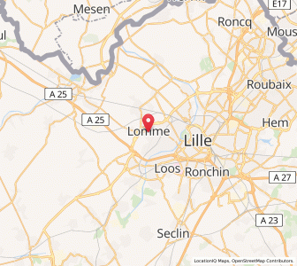 Map of Lomme, Hauts-de-France